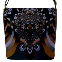 Fractal Art Artwork Design  Art Flap Closure Messenger Bag (s) by Pakrebo