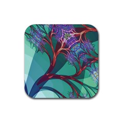 Art Fractal Artwork Creative Rubber Coaster (square)  by Pakrebo