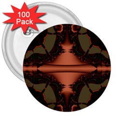 Art Fractal Artwork Creative 3  Buttons (100 pack) 