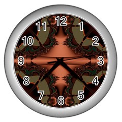 Art Fractal Artwork Creative Wall Clock (Silver)