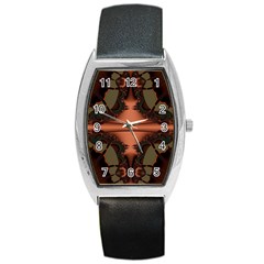 Art Fractal Artwork Creative Barrel Style Metal Watch