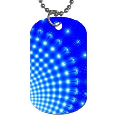 Digital Arts Fractals Futuristic Blue Dog Tag (one Side) by Pakrebo