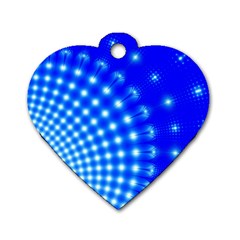 Digital Arts Fractals Futuristic Blue Dog Tag Heart (two Sides) by Pakrebo