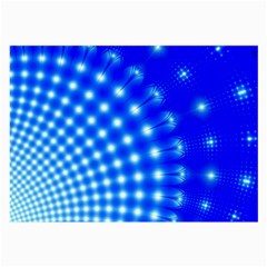 Digital Arts Fractals Futuristic Blue Large Glasses Cloth by Pakrebo