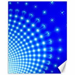 Digital Arts Fractals Futuristic Blue Canvas 11  X 14  by Pakrebo