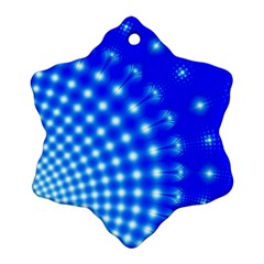 Digital Arts Fractals Futuristic Blue Ornament (snowflake)