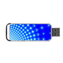 Digital Arts Fractals Futuristic Blue Portable Usb Flash (one Side) by Pakrebo