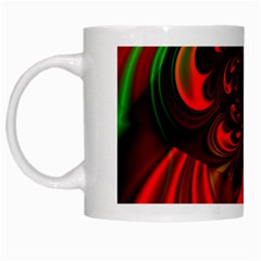 Digital Arts Fractals Futuristic Colorful White Mugs by Pakrebo