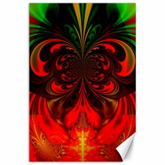 Digital Arts Fractals Futuristic Colorful Canvas 24  X 36  by Pakrebo