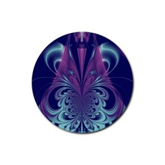 Design Art Digital Art Artwork Rubber Round Coaster (4 Pack)  by Pakrebo