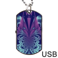 Design Art Digital Art Artwork Dog Tag Usb Flash (one Side) by Pakrebo