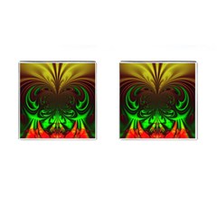 Digital Arts Fractals Futuristic Art Cufflinks (square) by Pakrebo