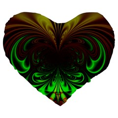 Digital Arts Fractals Futuristic Art Large 19  Premium Heart Shape Cushions