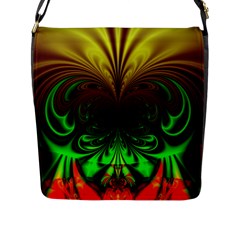 Digital Arts Fractals Futuristic Art Flap Closure Messenger Bag (l) by Pakrebo