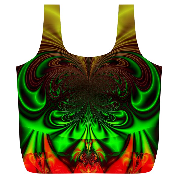 Digital Arts Fractals Futuristic Art Full Print Recycle Bag (XL)