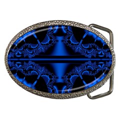 Art Fractal Artwork Creative Blue Black Belt Buckles by Pakrebo