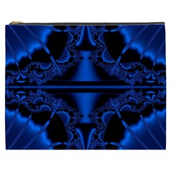 Art Fractal Artwork Creative Blue Black Cosmetic Bag (xxxl) by Pakrebo