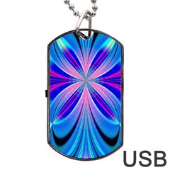 Abstract Art Design Digital Art Dog Tag Usb Flash (one Side) by Pakrebo