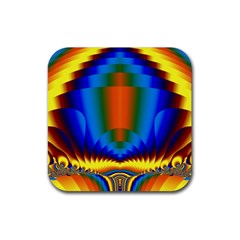 Design Color Colorful Designing Rubber Coaster (square) 