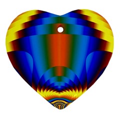 Design Color Colorful Designing Heart Ornament (two Sides)