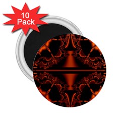 Art Fractal Artwork Creative Black Brown 2 25  Magnets (10 Pack) 