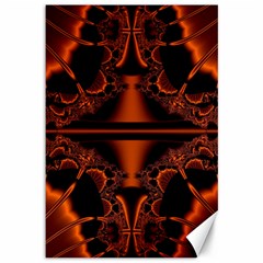 Art Fractal Artwork Creative Black Brown Canvas 12  X 18  by Pakrebo