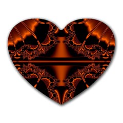 Art Fractal Artwork Creative Black Brown Heart Mousepads by Pakrebo