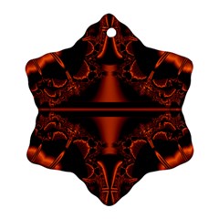 Art Fractal Artwork Creative Black Brown Ornament (snowflake)