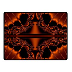 Art Fractal Artwork Creative Black Brown Double Sided Fleece Blanket (small)  by Pakrebo