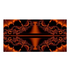 Art Fractal Artwork Creative Black Brown Satin Shawl by Pakrebo