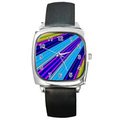 Background Colors Colorful Design Square Metal Watch