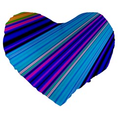 Background Colors Colorful Design Large 19  Premium Heart Shape Cushions