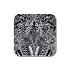 Crystal Design Pattern Rubber Square Coaster (4 Pack) 