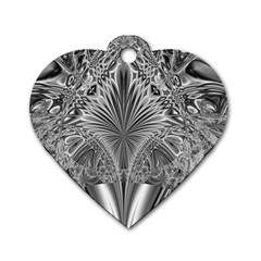 Crystal Design Pattern Dog Tag Heart (one Side) by Pakrebo