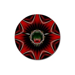 Abstract Abstract Art Artwork Star Magnet 3  (round) by Pakrebo