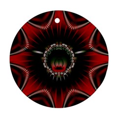 Abstract Abstract Art Artwork Star Round Ornament (two Sides) by Pakrebo