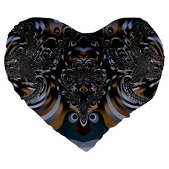 Fractal Art Artwork Design Large 19  Premium Heart Shape Cushions