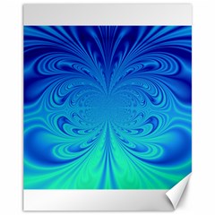 Digital Arts Fractals Futuristic Blue Magenta Canvas 11  X 14  by Pakrebo