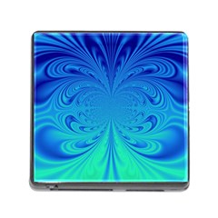 Digital Arts Fractals Futuristic Blue Magenta Memory Card Reader (square 5 Slot) by Pakrebo