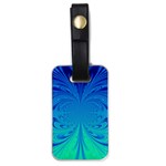 Digital Arts Fractals Futuristic Blue Magenta Luggage Tag (one side) Front