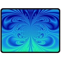 Digital Arts Fractals Futuristic Blue Magenta Double Sided Fleece Blanket (large)  by Pakrebo