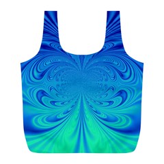 Digital Arts Fractals Futuristic Blue Magenta Full Print Recycle Bag (l)