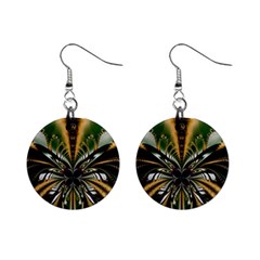 Abstract Art Artwork Fractal Design Pattern Art Mini Button Earrings