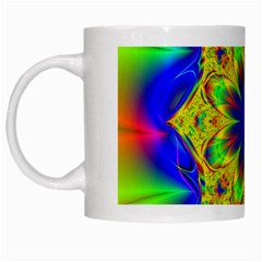 Digital Art Fractal Artwork Flower White Mugs by Pakrebo