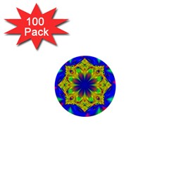 Digital Art Fractal Artwork Flower 1  Mini Buttons (100 Pack)  by Pakrebo