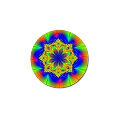 Digital Art Fractal Artwork Flower Golf Ball Marker by Pakrebo