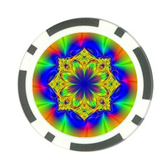 Digital Art Fractal Artwork Flower Poker Chip Card Guard