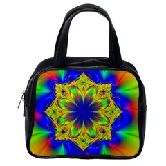 Digital Art Fractal Artwork Flower Classic Handbag (one Side) by Pakrebo