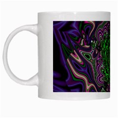 Digital Art Artwork Fractal Pattern White Mugs