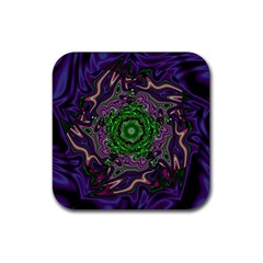 Digital Art Artwork Fractal Pattern Rubber Coaster (square) 